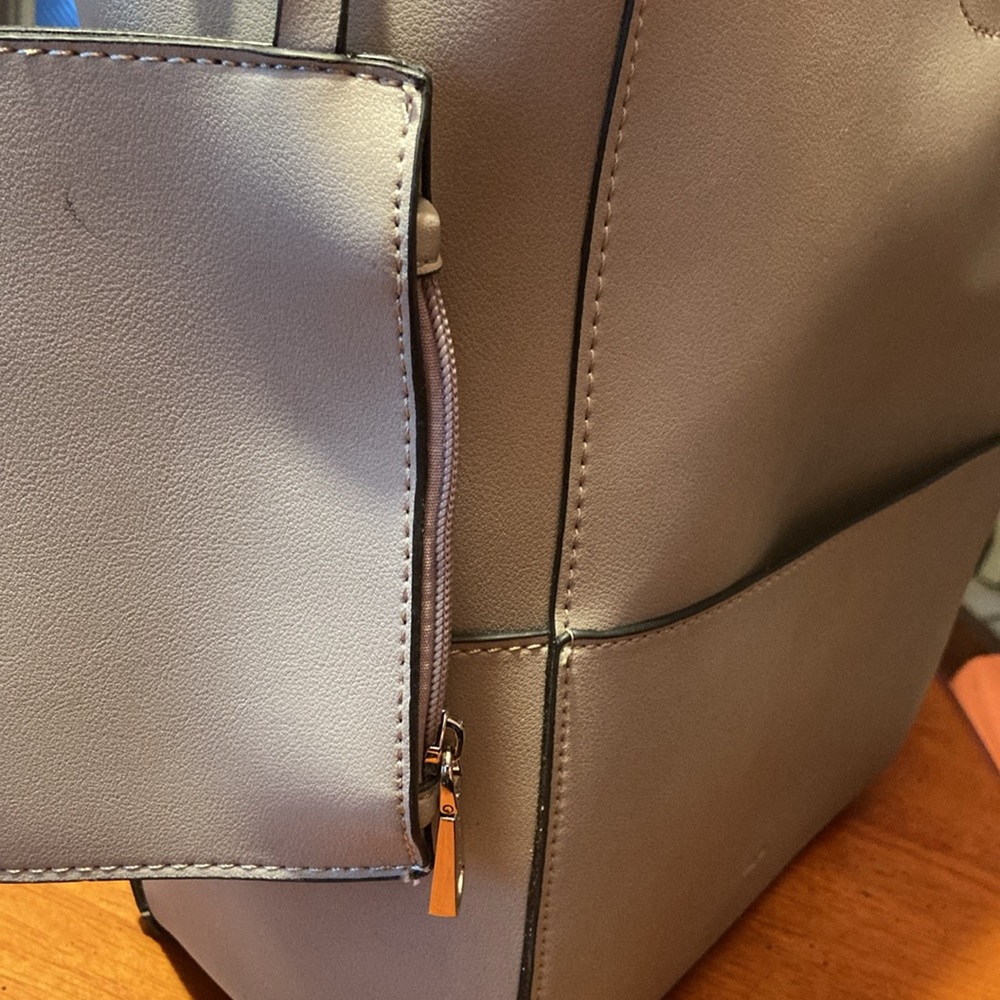 Tote. CO LAB Leather Hobo roomy tote with studded strap - Picture 9 of 11